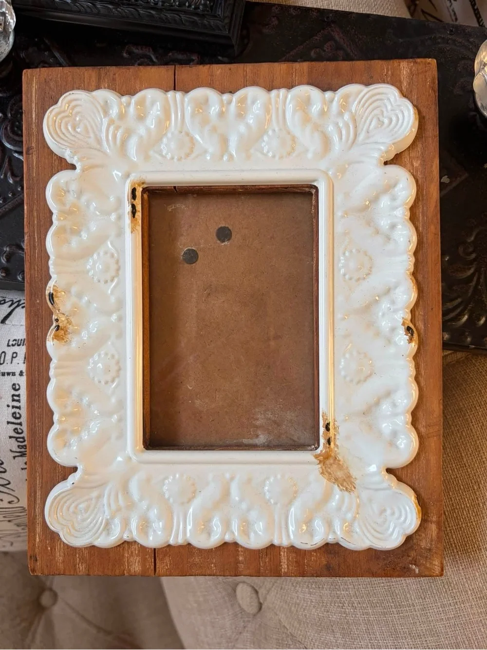 White Ornate Ceramic Picture Frame - Home Accents